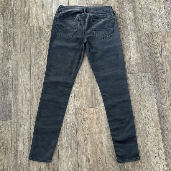 American Eagle JEGGING Womens Size 2 Army Camo Low Rise Jeans Denim Pants 27x29 - Picture 2 of 10